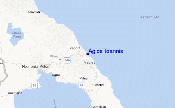Agios Ioannis Location Map