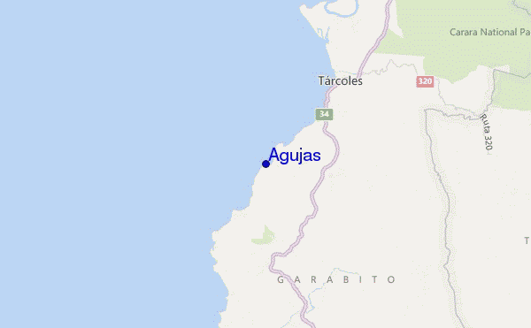 mappa di localizzazione di Agujas