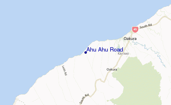 mappa di localizzazione di Ahu Ahu Road