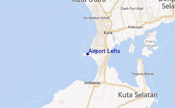 mappa di localizzazione di Airport Lefts