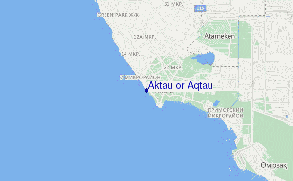 mappa di localizzazione di Aktau or Aqtau
