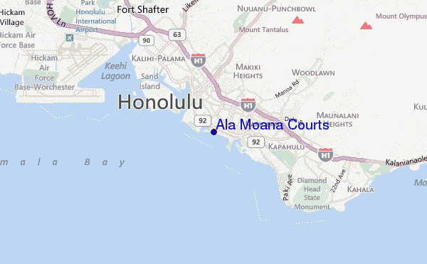 mappa di localizzazione di Ala Moana Courts