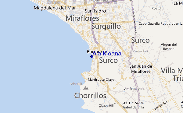 mappa di localizzazione di Ala Moana