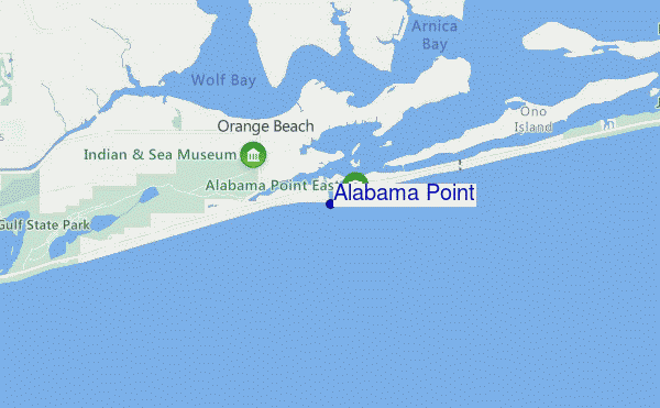 mappa di localizzazione di Alabama Point