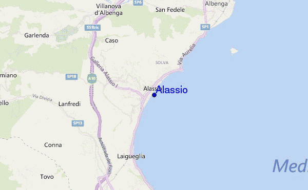 mappa di localizzazione di Alassio