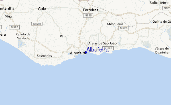 mappa di localizzazione di Albufeira