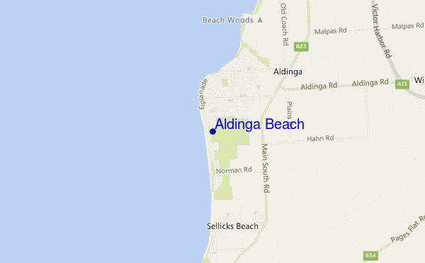 mappa di localizzazione di Aldinga Beach