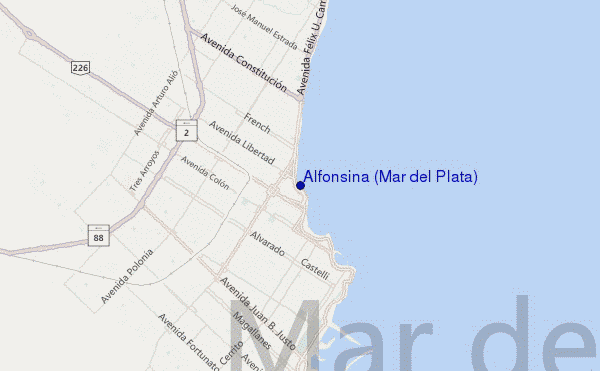 mappa di localizzazione di Alfonsina (Mar del Plata)