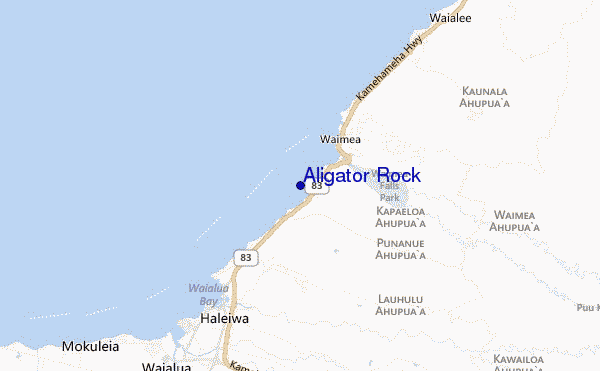 mappa di localizzazione di Aligator Rock