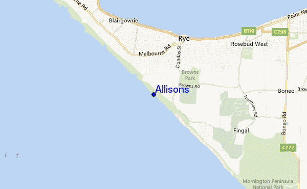 mappa di localizzazione di Allisons