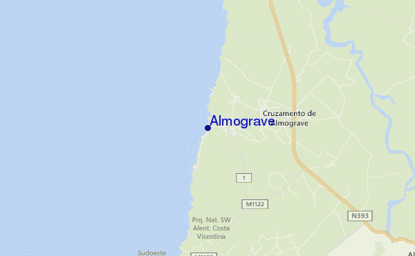 mappa di localizzazione di Almograve