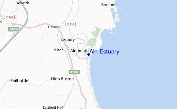 mappa di localizzazione di Aln Estuary