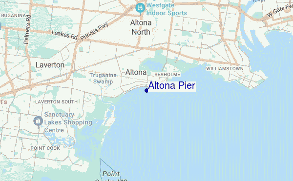 mappa di localizzazione di Altona Pier