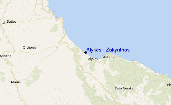 mappa di localizzazione di Alykes - Zakynthos