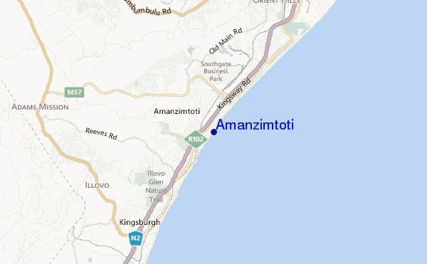 mappa di localizzazione di Amanzimtoti