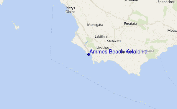 mappa di localizzazione di Ammes Beach Kefalonia