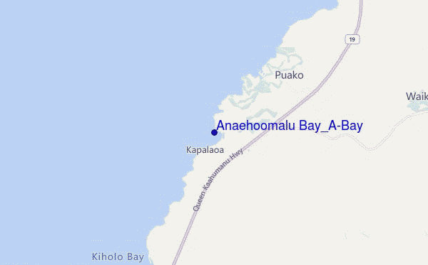 mappa di localizzazione di Anaehoomalu Bay_A-Bay