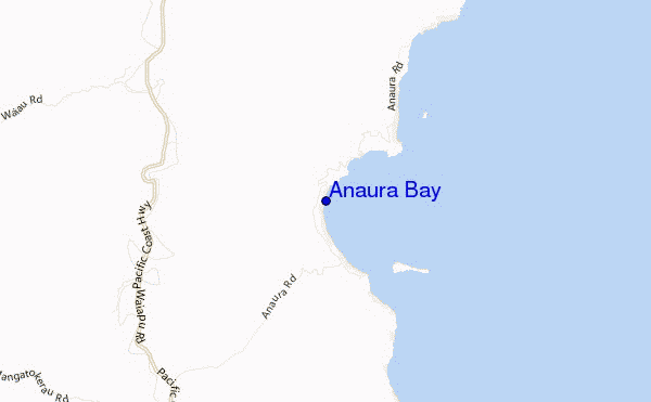 mappa di localizzazione di Anaura Bay