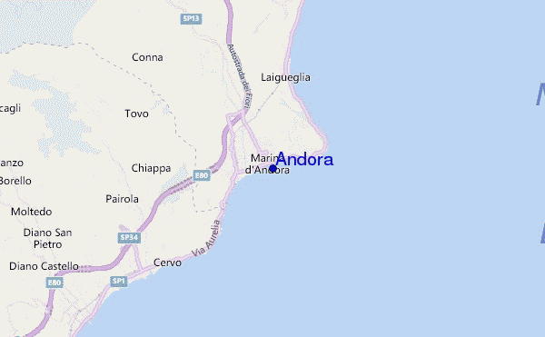 mappa di localizzazione di Andora