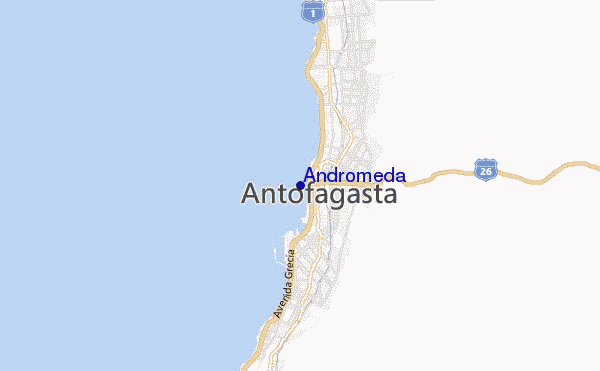 mappa di localizzazione di Andromeda