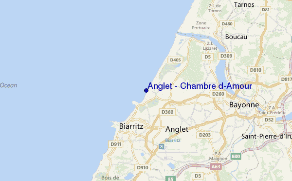 mappa di localizzazione di Anglet - Chambre d'Amour
