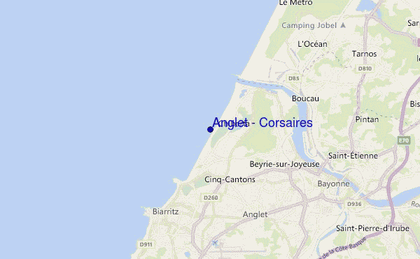 mappa di localizzazione di Anglet - Corsaires