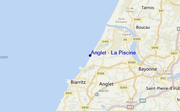 mappa di localizzazione di Anglet - La Piscine