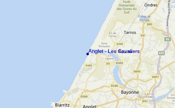 mappa di localizzazione di Anglet - Les Cavaliers