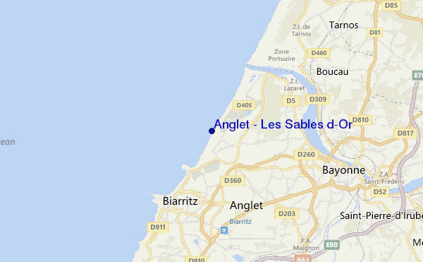 mappa di localizzazione di Anglet - Les Sables d'Or