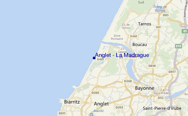 mappa di localizzazione di Anglet - La Madrague