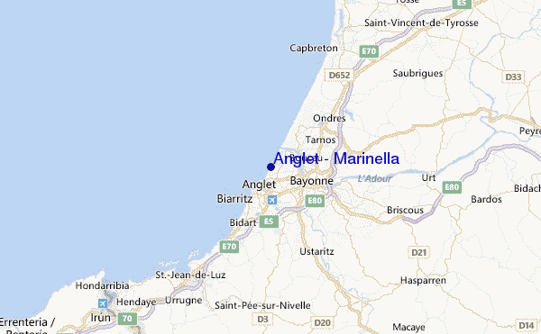 Anglet - Marinella Location Map