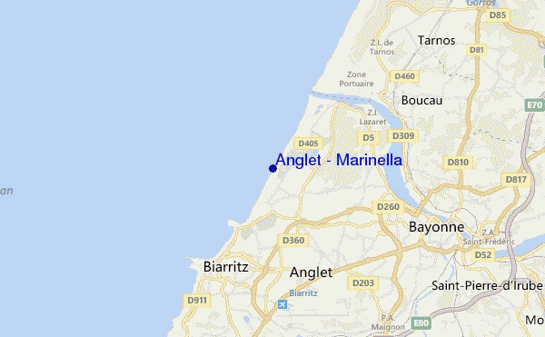 mappa di localizzazione di Anglet - Marinella