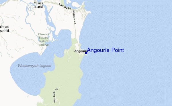 mappa di localizzazione di Angourie Point