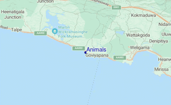 mappa di localizzazione di Animals