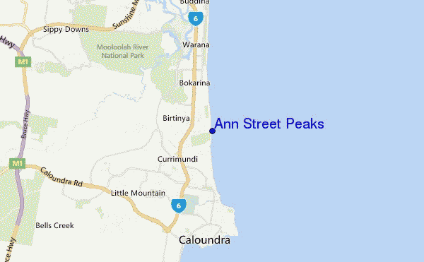 mappa di localizzazione di Ann Street Peaks