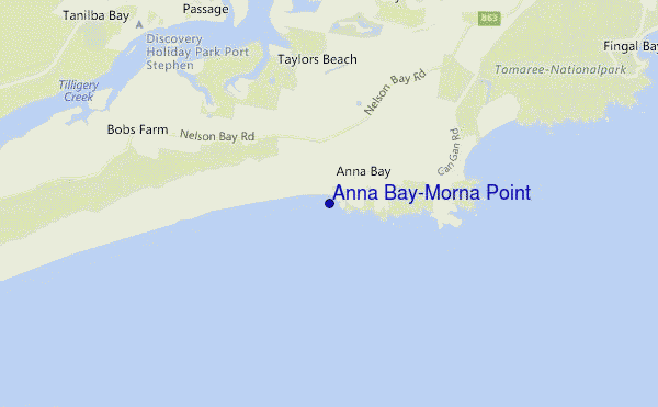 mappa di localizzazione di Anna Bay-Morna Point