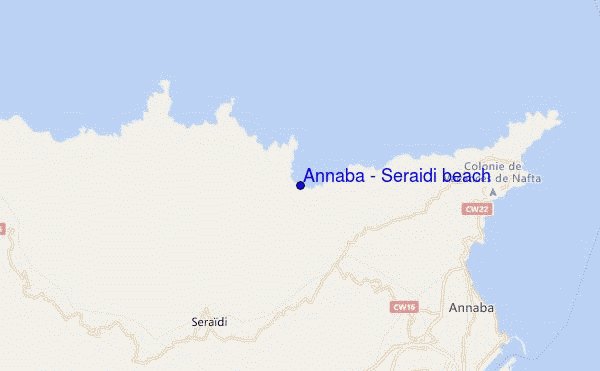 mappa di localizzazione di Annaba - Seraidi beach