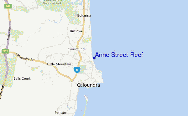 mappa di localizzazione di Anne Street Reef
