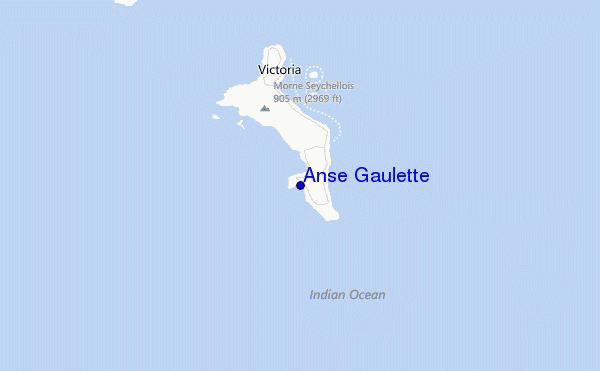 Anse Gaulette Location Map