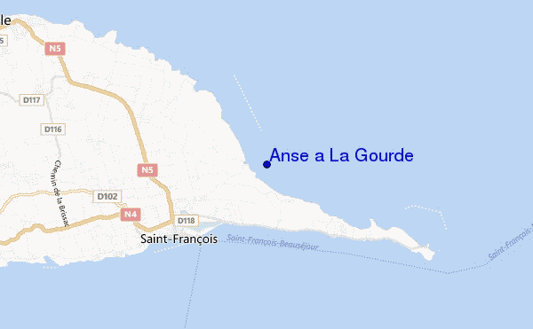 mappa di localizzazione di Anse a La Gourde