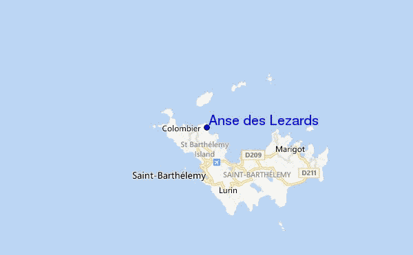 mappa di localizzazione di Anse des Lezards