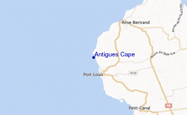mappa di localizzazione di Antigues Cape