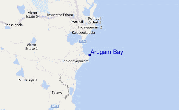 mappa di localizzazione di Arugam Bay