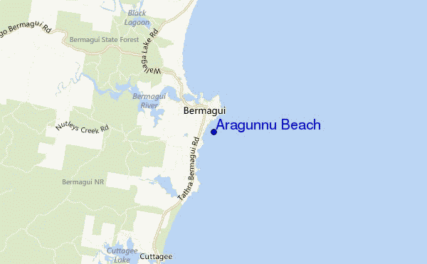 mappa di localizzazione di Aragunnu Beach