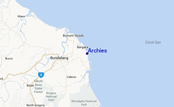 Archies Location Map
