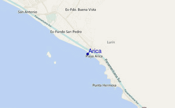 mappa di localizzazione di Arica