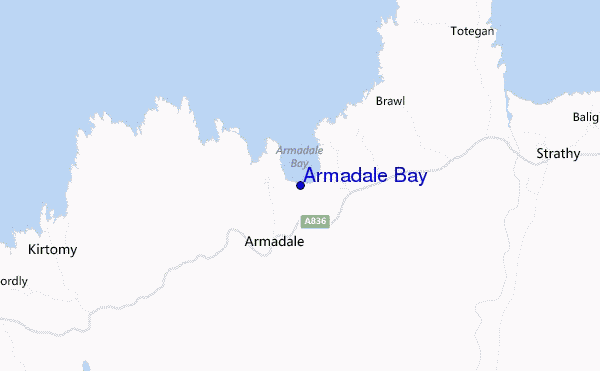 mappa di localizzazione di Armadale Bay