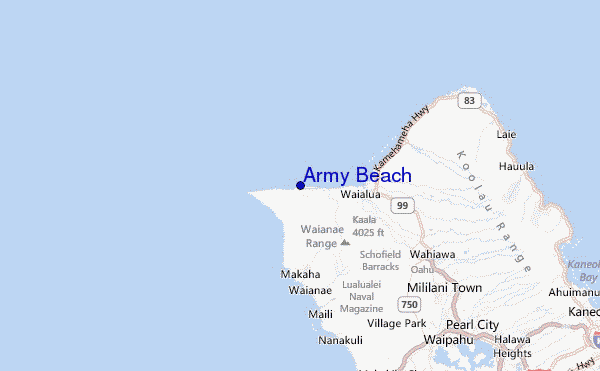 Army Beach Location Map