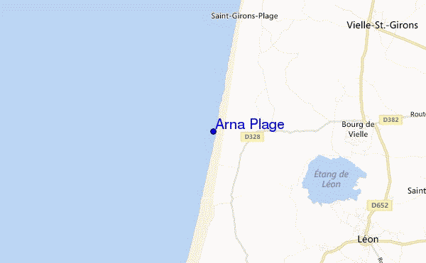mappa di localizzazione di Arna Plage