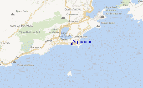 mappa di localizzazione di Arpoador